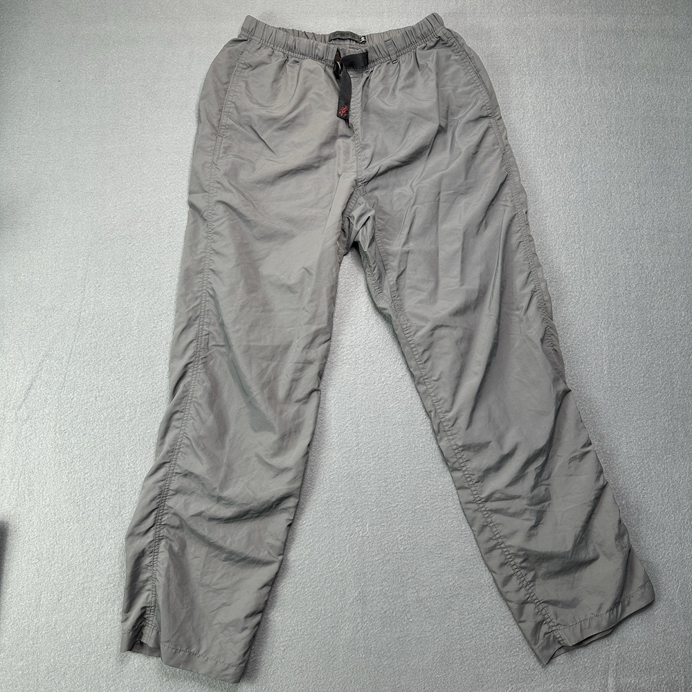 Gramicci Nylon Gray Belted Pants Outdoor Hiking Lightweight Climb Men's Medium